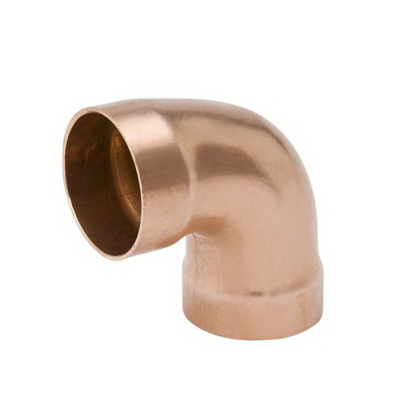 Copper Wrot 90 deg DWV Elbow, Copper (Female Solder), Domestic