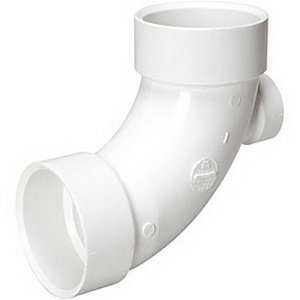3X3X2 PVC DWV LS 90 (1/4 BEND) W/HIGH HEEL INLET