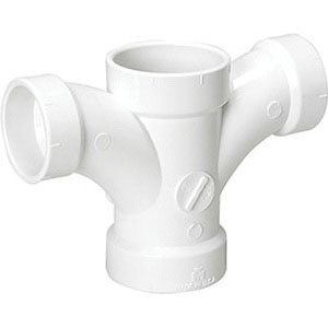 2 PVC DWV DOUBLE FIXTURE FITTING