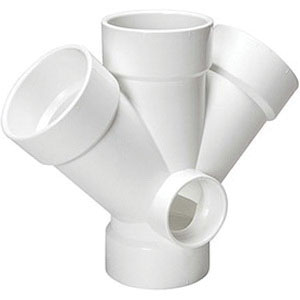 3X3X3X3X2 PVC DWV DOUBLE WYE W/SIDE INLET