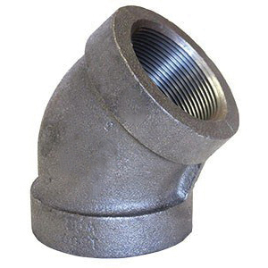 Galvanized Malleable Iron Class 300 XS/XH 45 deg Elbow, FNPT, Domestic