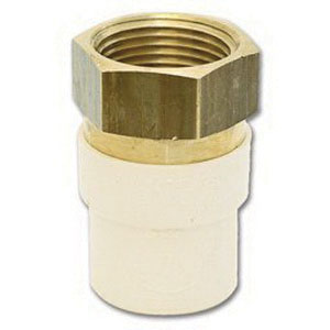 CPVC SCH 40 Transition Adapter, CTS (Slip) x Brass FNPT