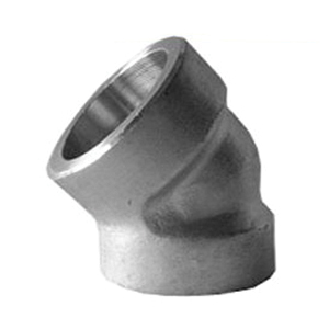 304L Stainless Steel Class 3000 45 deg Elbow, Socket Weld, Import