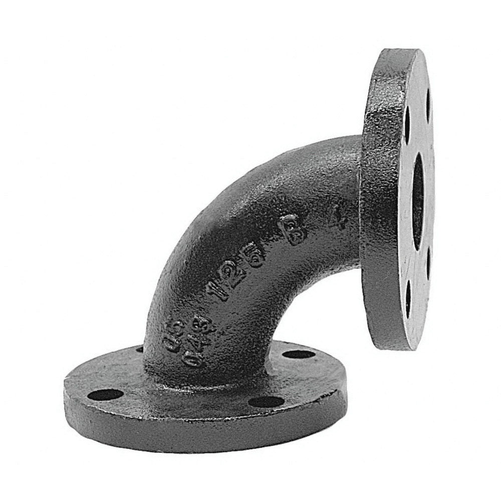 6X4 125# BLK CI FLGD 90 ELBOW (DOM)
