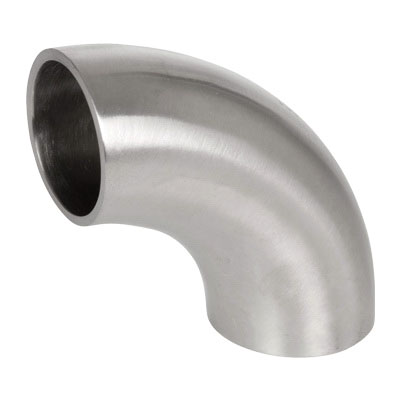304 Stainless Steel 90 deg Sanitary Tube Bend Short Radius Elbow, Weld