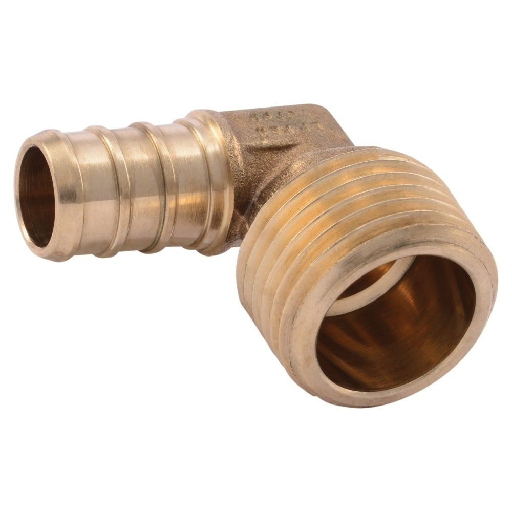1/2 LF PEX BARB X 3/4 MALE IPS ELBOW Compliant with Lead Free Drinking Water Act. Approved for potable water.