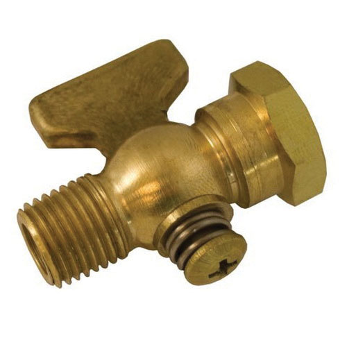 1/4 SATIN BRASS AIR COCK MALE X FEMALE T-HANDLE JS #A11003
