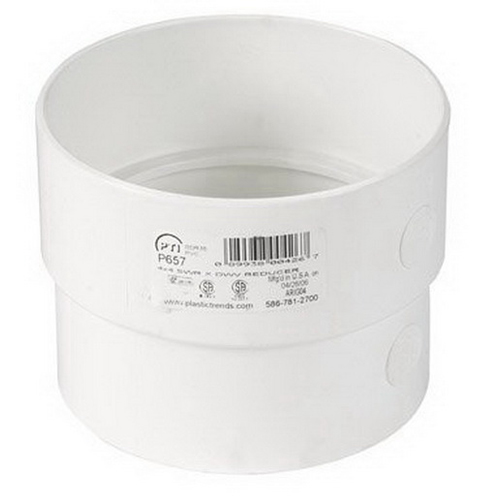 PVC Molded DWV Reducer Coupling, Hub
