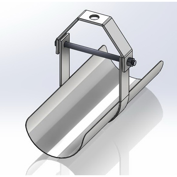 Plain Steel Clevis Hanger with Welded Shield, Domestic