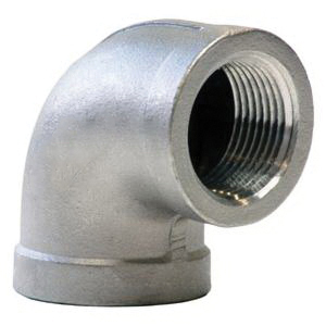304 Stainless Steel Class 150 Cast 90 deg Elbow, FNPT, Import