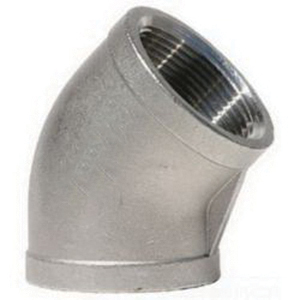 316 Stainless Steel Class 150 45 deg Elbow, FNPT, Import