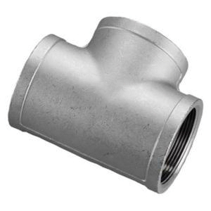 304 Stainless Steel Class 150 Cast Straight Tee, FNPT, Import