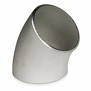316L Stainless Steel SCH 10 45 deg Elbow, Butt Weld, Domestic