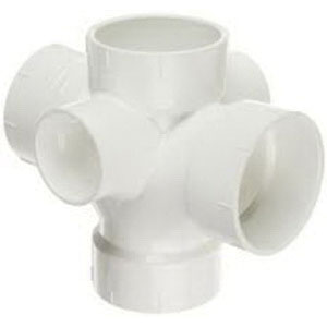 3X3X3X3X2X2 PVC DWV DOUBLE SAN TEE W/RIGHT & LEFT SIDE INLET
