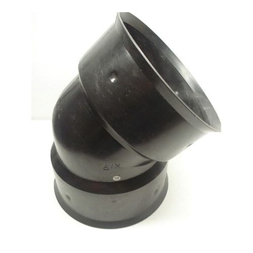 ADS® Black HDPE Injection Molded 90 deg Dual Wall Soil Tight Elbow, Bell Hub