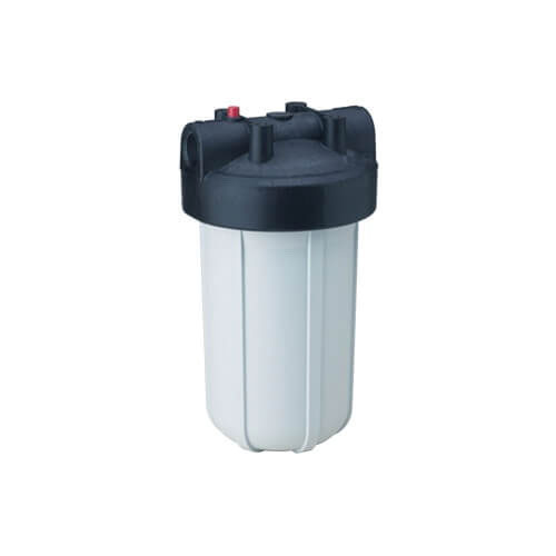 HD FILTER HOUSING 10"L, 1-1/2" INLET/OUTLET w/PRESSURE RELIEF BUTTON AMER PLUM 152016