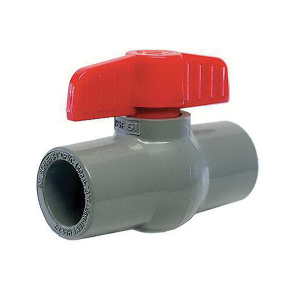 American Valve® P203S SCH 80 CPVC 1-Piece Molded-In-Place Ball Valve, Socket, 150 psi, 180 deg F