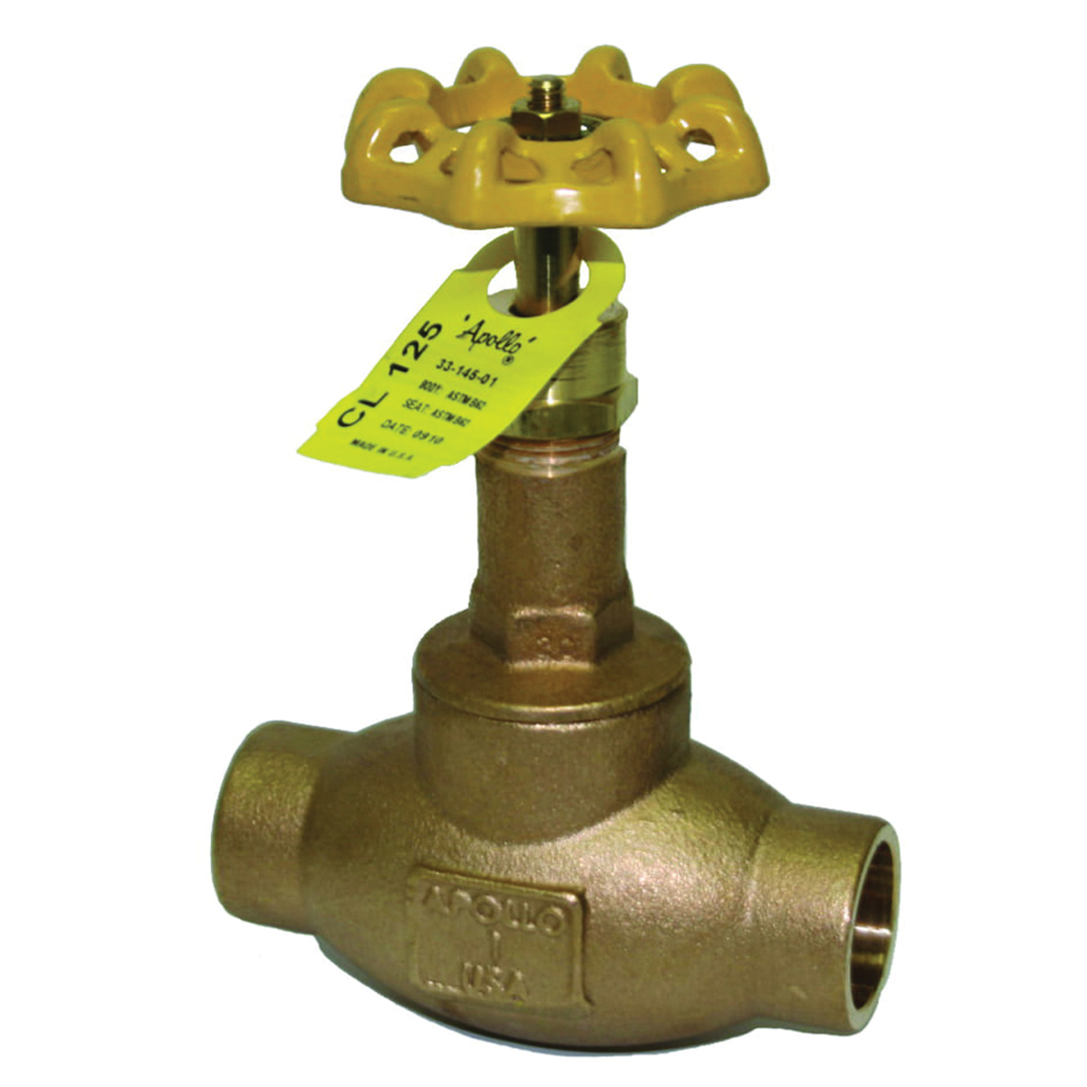 Apollo® Model 120S Bronze Globe Valve - Solder - 200 psi - -20 to 406 deg F