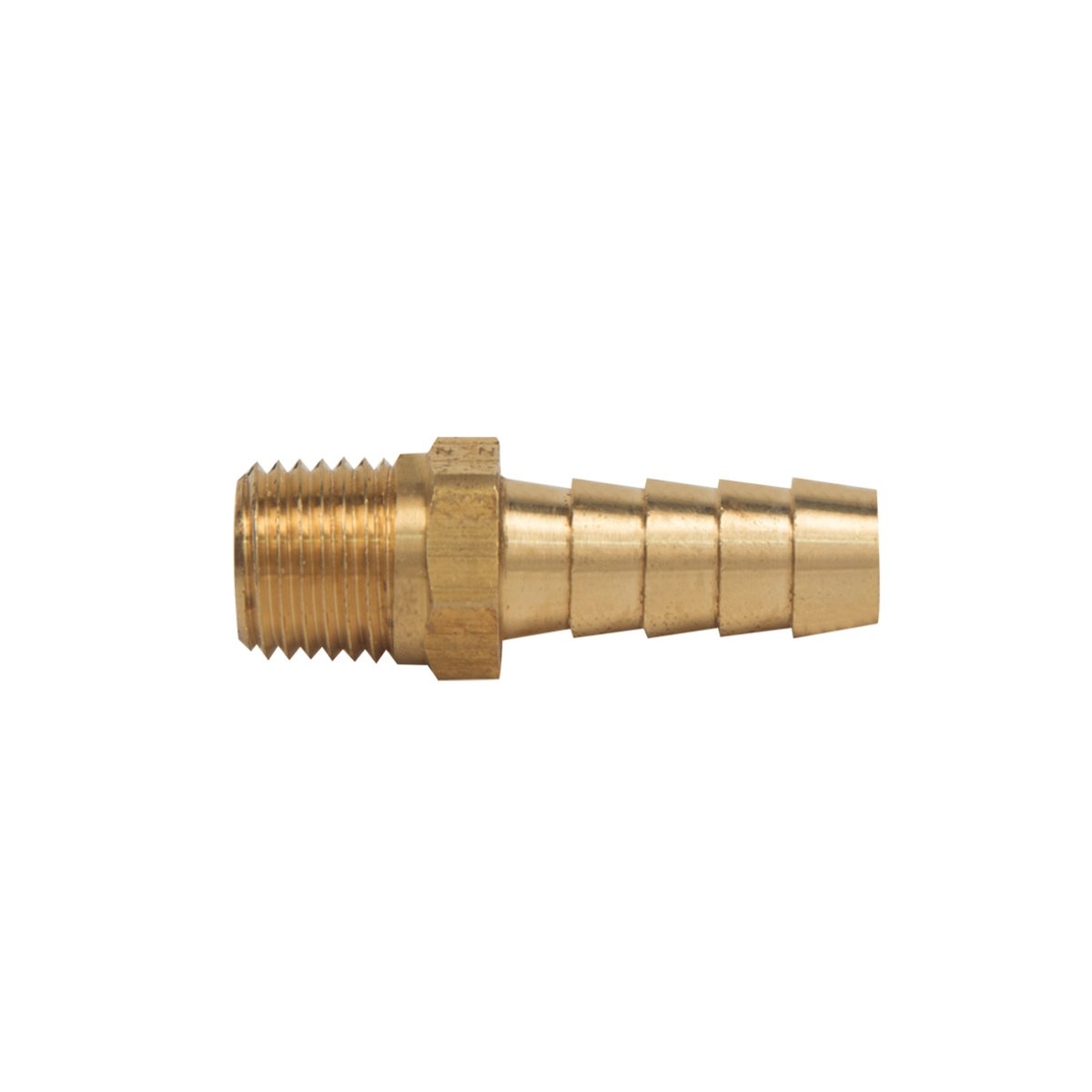#125-6-4 3/8" x 1/4" MIP BRASS MALE HOSE BARB ADPT *NOT approved for potable water.