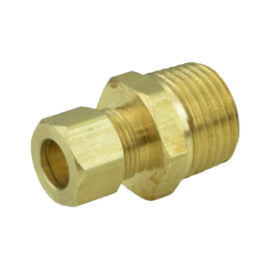 #13R 3/8" OD TUBE x 1/2" MIP COMPRESSION MALE ADPT - DRILL THROUGH *NOT approved for potable water.