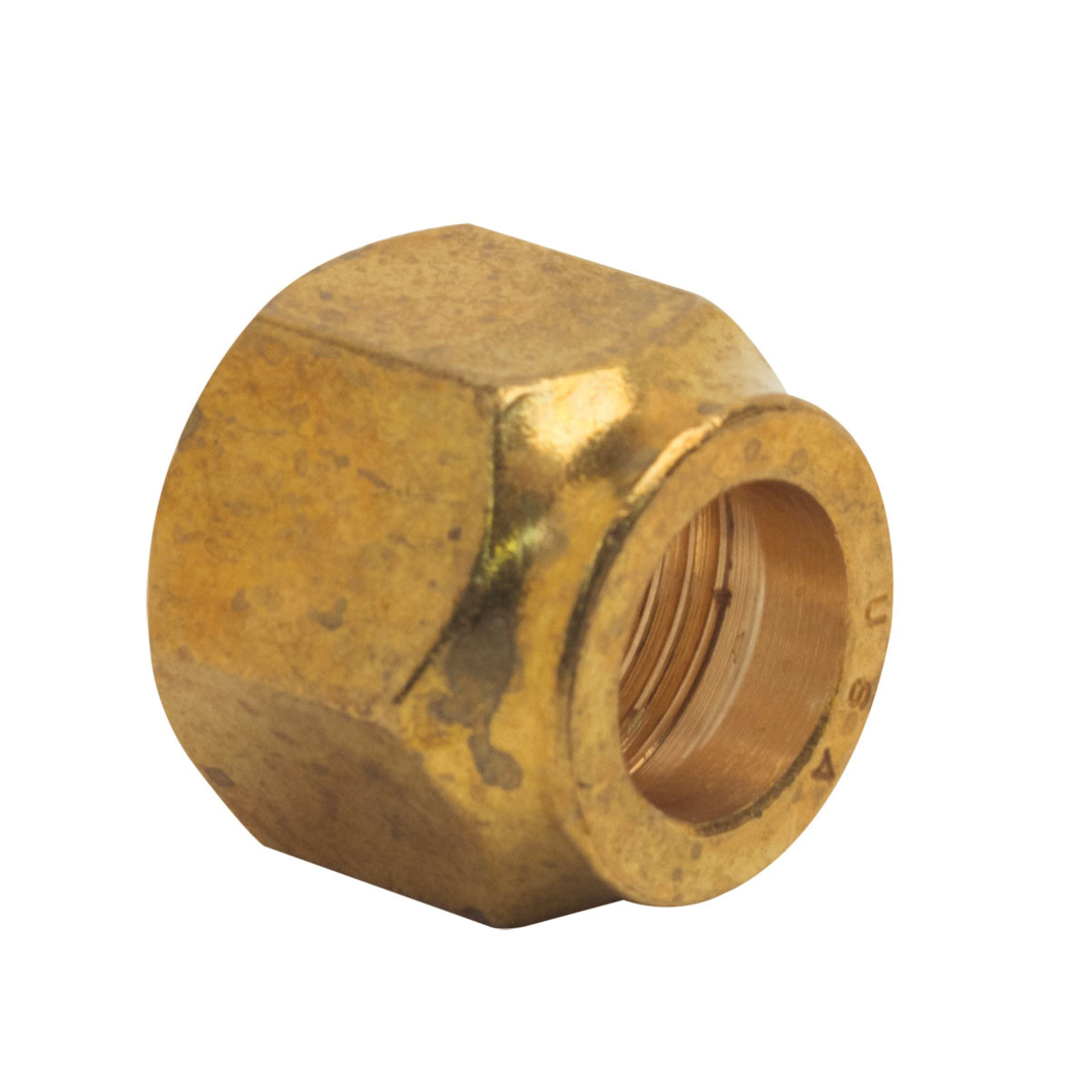 #141S-10 5/8" OD BRASS SHORT REFRIGERATION NUT