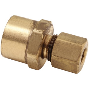 #66-10-12 5/8" OD TUBE x 3/4" FIP BRASS COMPRESSION FEMALE ADPT *NOT approved for potable water.