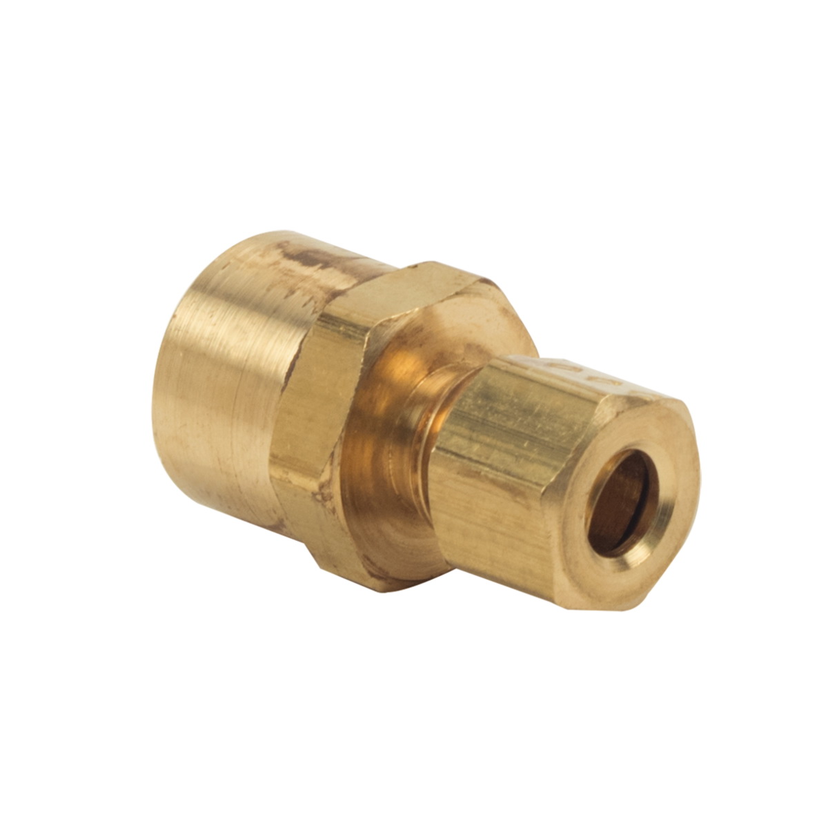 #66-4-4 1/4" OD TUBE x 1/4" FIP BRASS COMPRESSION FEMALE ADPT *NOT approved for potable water.