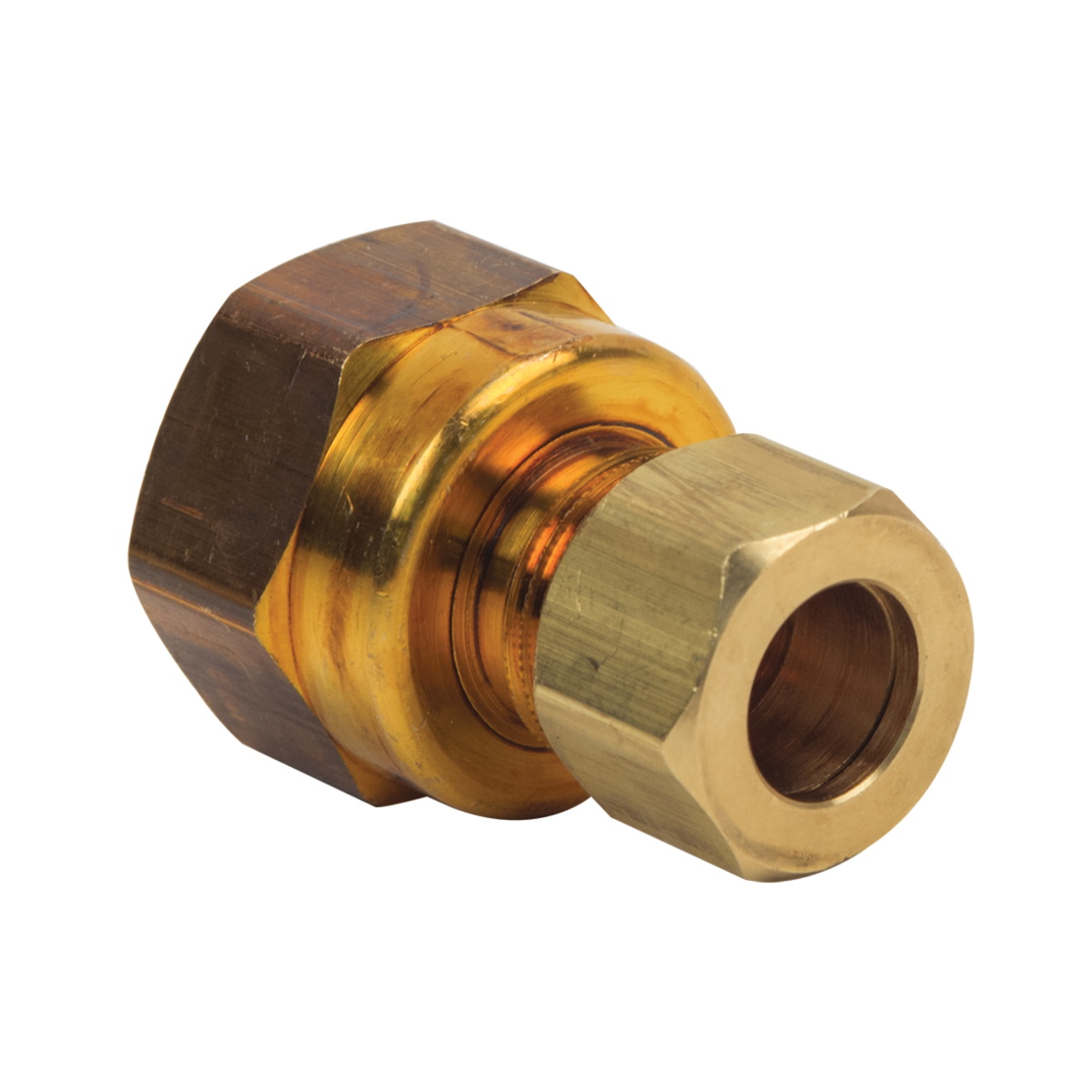 #66-6-8 3/8" OD TUBE x 1/2" FIP BRASS COMPRESSION FEMALE ADPT *NOT approved for potable water.