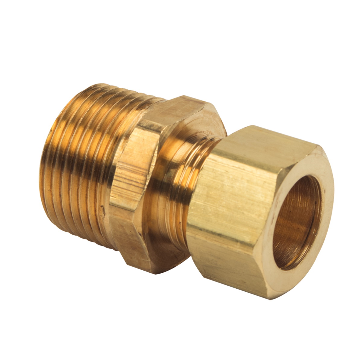 #68-10-12 5/8" OD TUBE x 3/4" MIP BRASS MALE COMPRESSION ADPT *NOT approved for potable water.