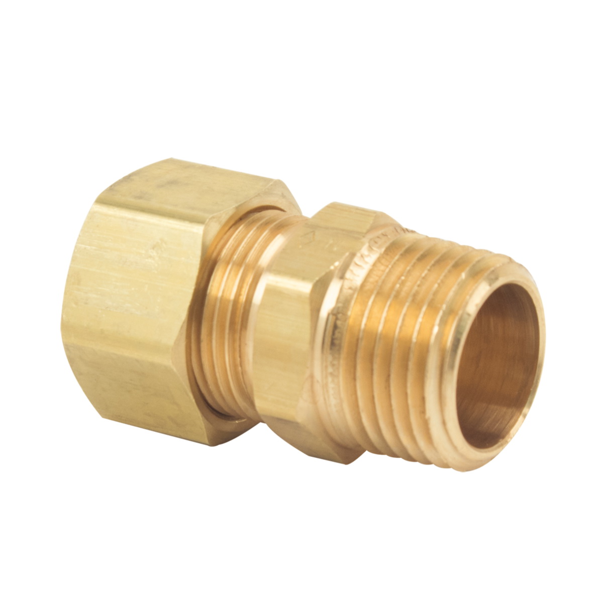 #68-10-8 5/8" OD TUBE x 1/2" MIP BRASS COMPRESSION MALE ADPT *NOT approved for potable water.