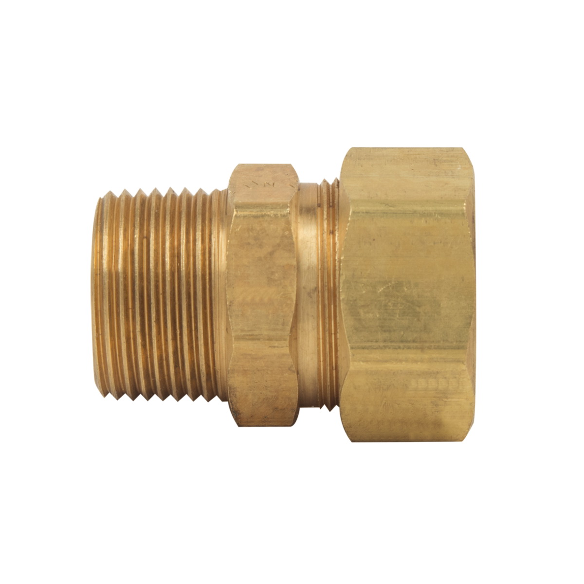 #68-14-12 7/8" OD TUBE x 3/4" MIP BRASS COMPRESSION MALE ADPT *NOT approved for potable water.
