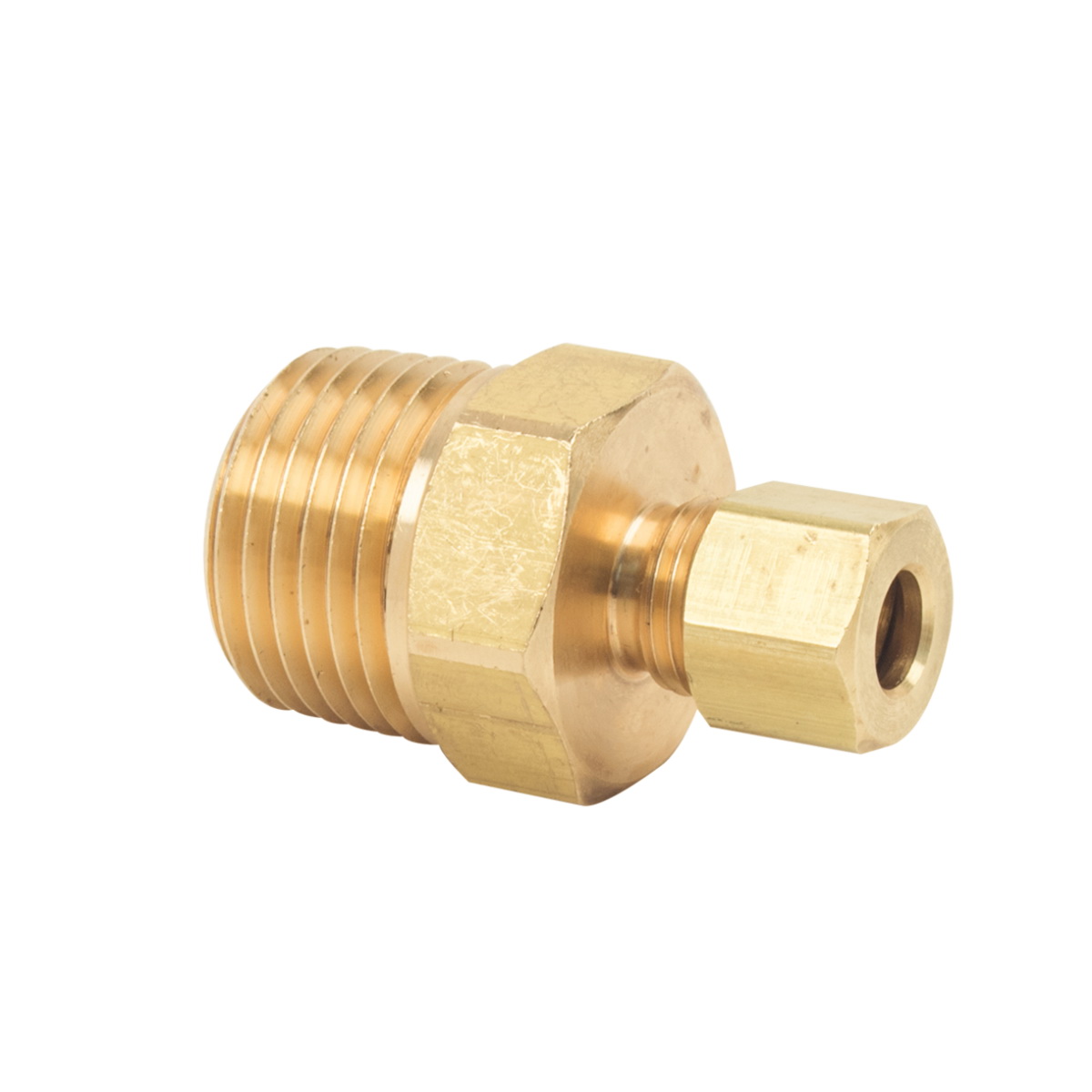 #68-4-8 1/4" OD TUBE x 1/2" MIP BRASS COMPRESSION MALE ADPT *NOT approved for potable water.