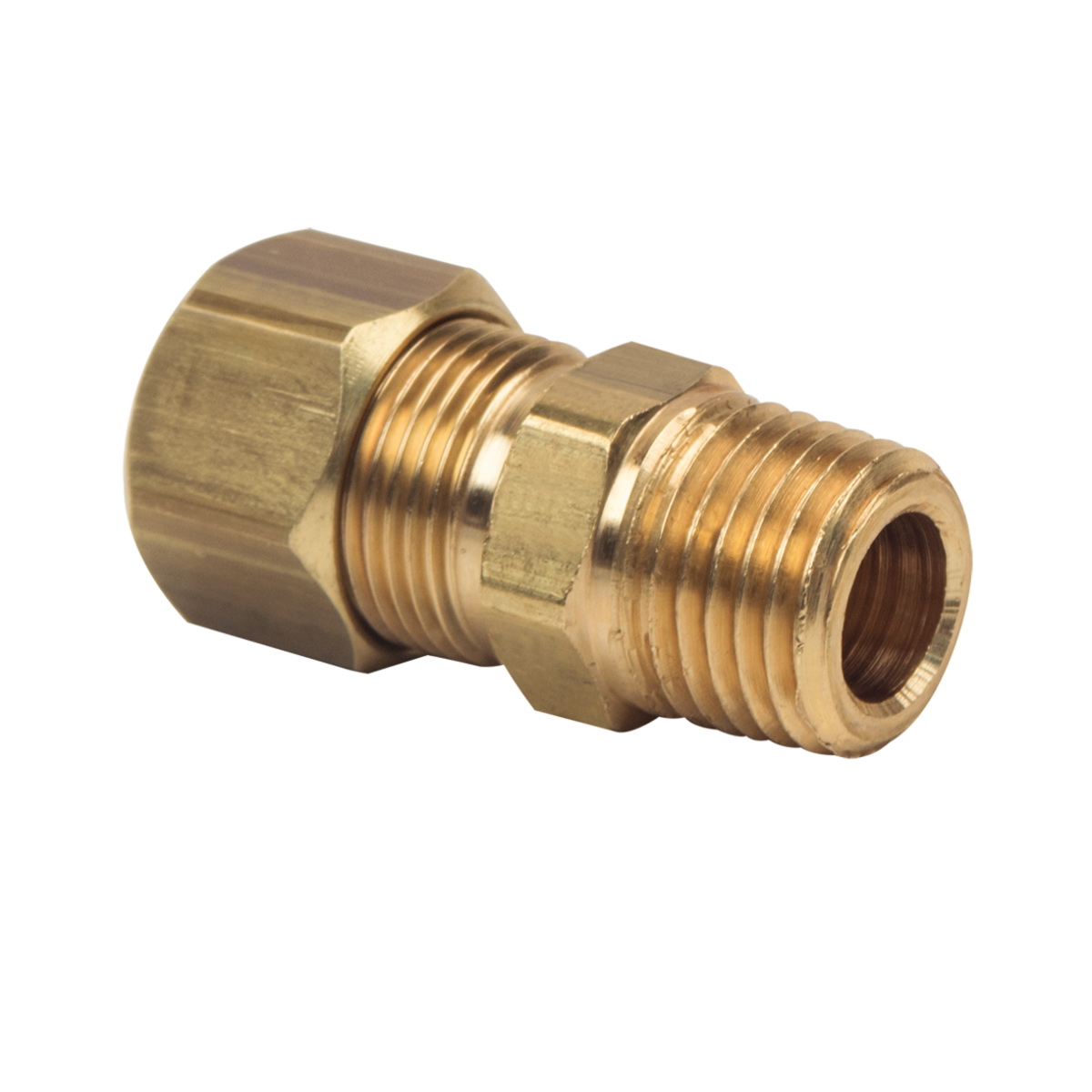 #68-6-4 3/8" OD TUBE x 1/4" MIP BRASS COMPRESSION MALE ADPT *NOT approved for potable water.