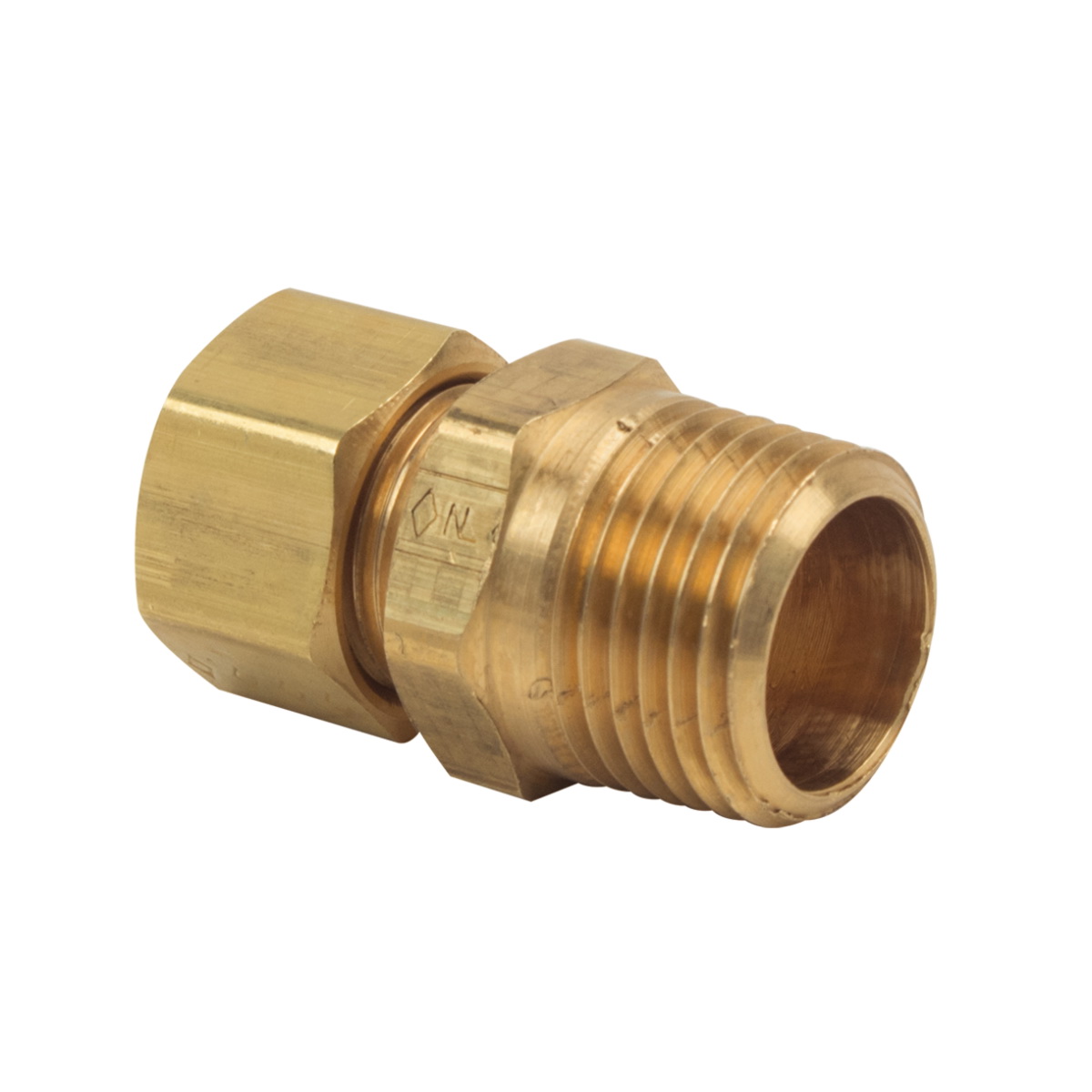 #68-8-8 1/2" OD TUBE x 1/2" MIP BRASS COMPRESSION MALE ADPT *NOT approved for potable water.