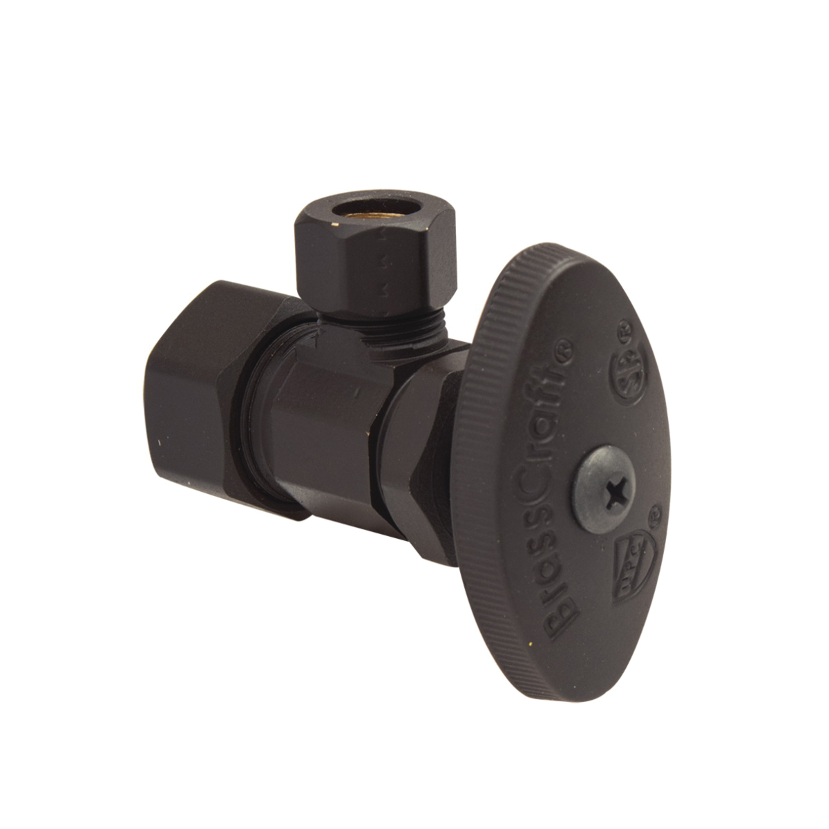 #OCR19XC BRASSCRAFT 1/2 COMP x 3/8" COMP ANGLE STOP - LEAD FREE