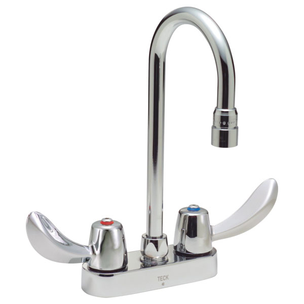 DELTA 27C4842 4"CC GOOSENECK FAUCET WITH WRISTBLADE HANDLE 1.5 GPM