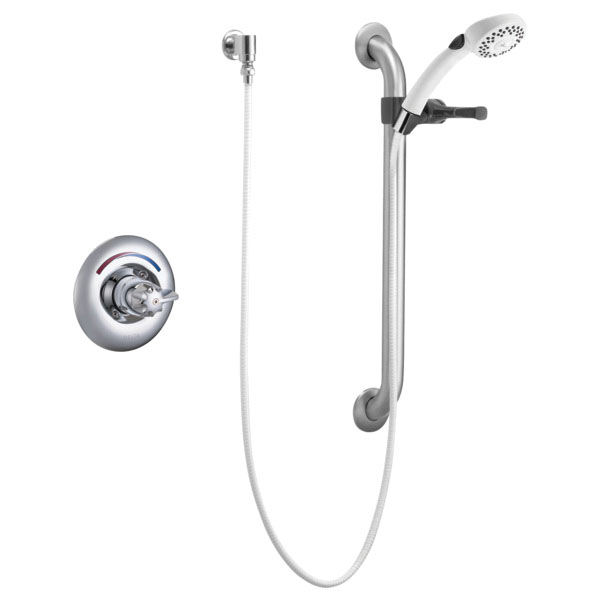 DELTA T13H153 HANDHELD SHOWER PACKAGE w/VALVE, HANDHELD, BAR, & WALL 90