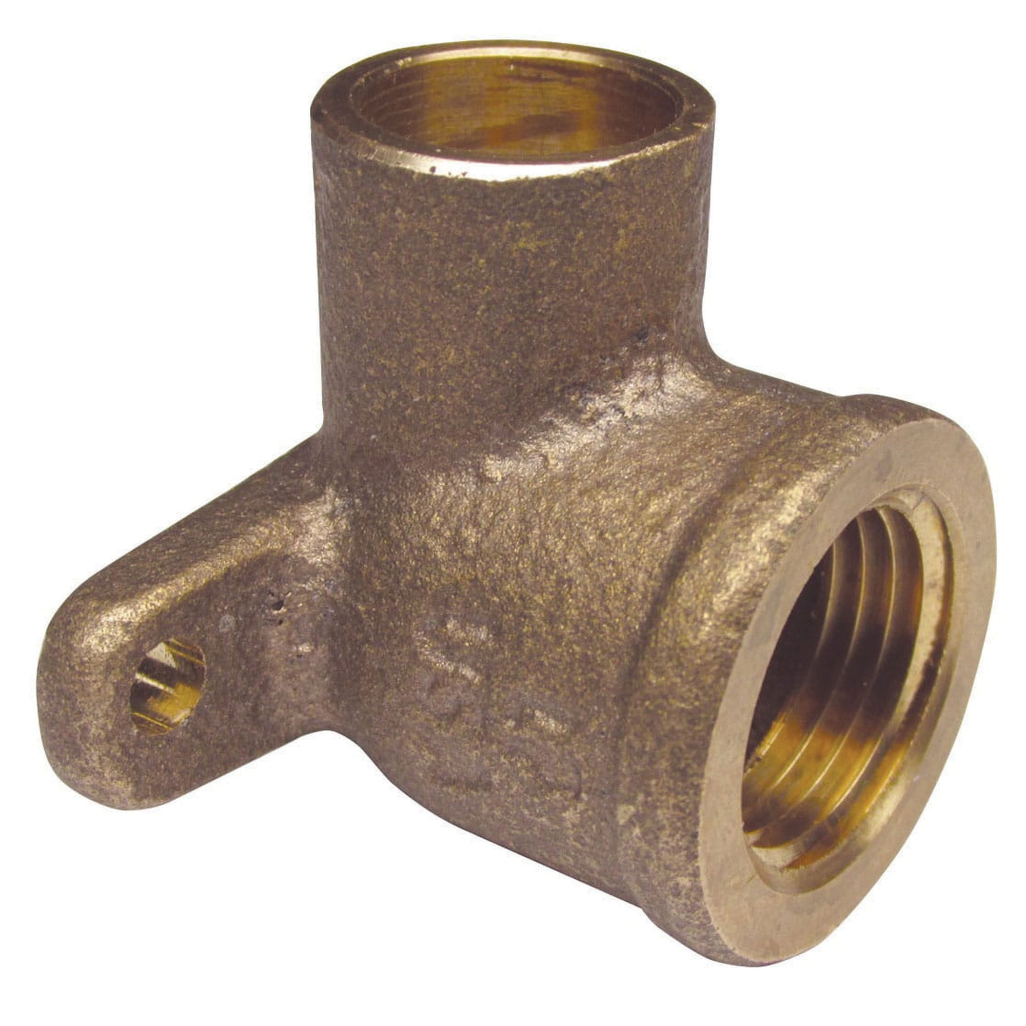 EPC Brass Cast 90 deg Solder Drop Ear Elbow, Copper x FNPT, Domestic