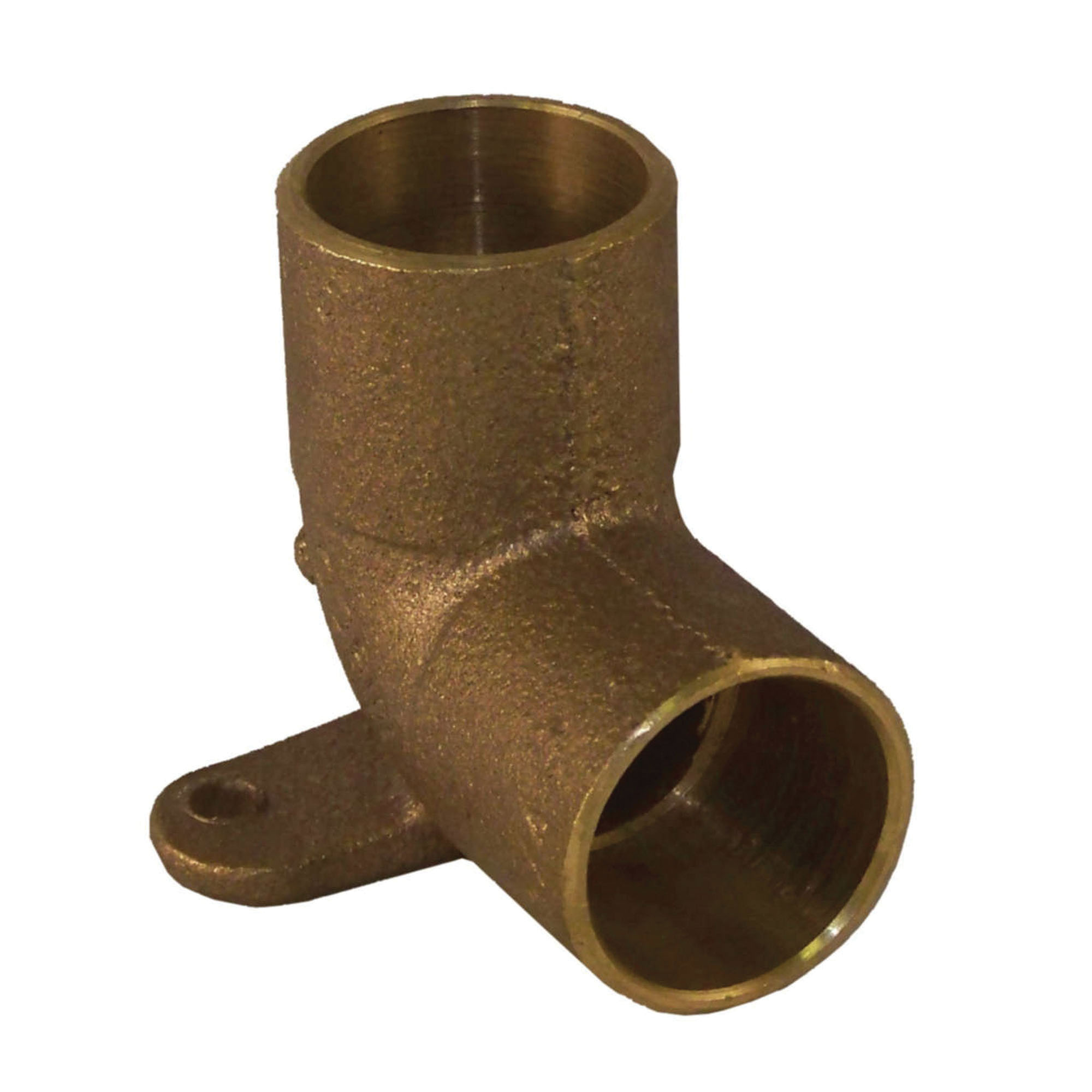 EPC Brass Cast 90 deg Solder Drop Ear Elbow, Copper, Domestic
