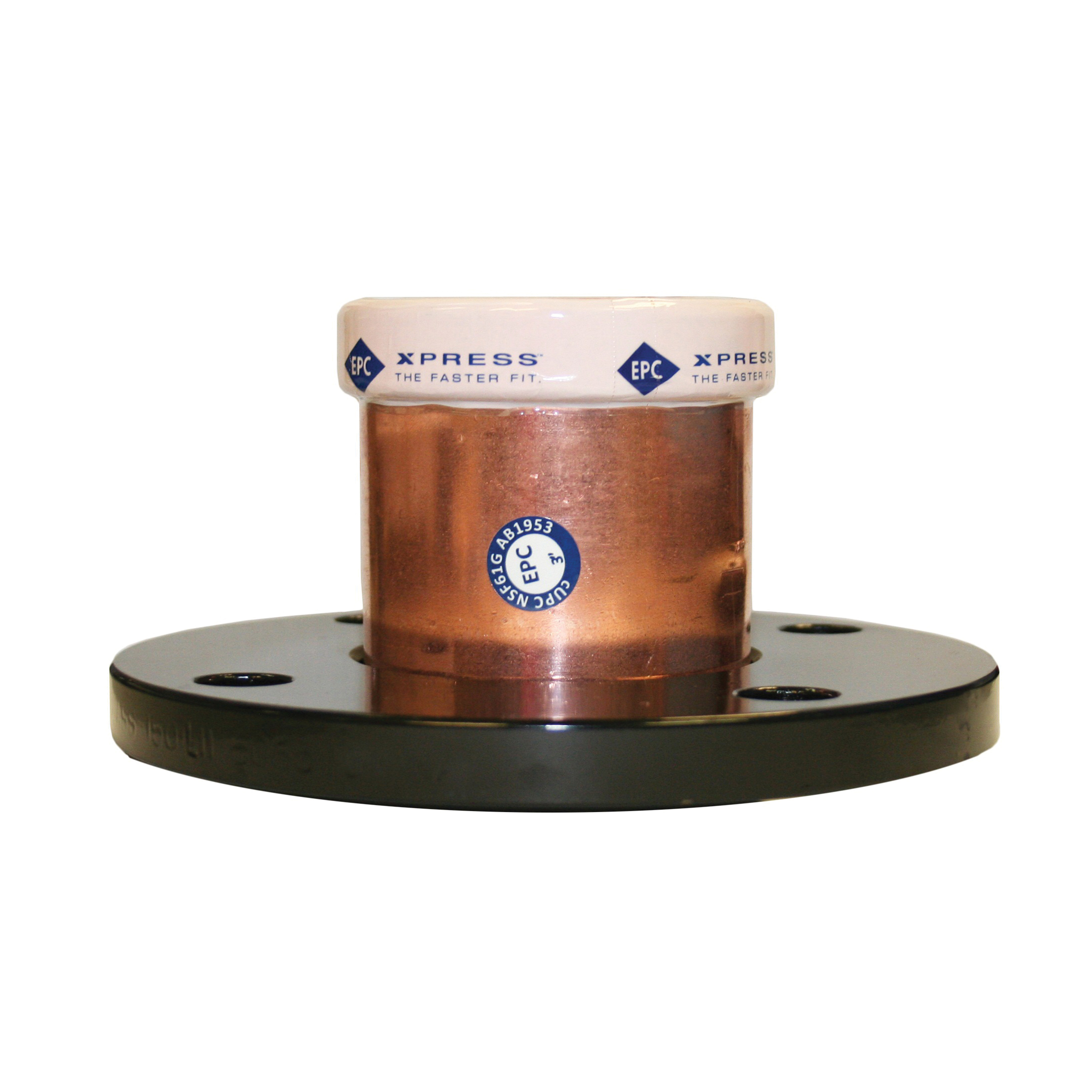 EPC Apollopress® Powder Coated/Black Copper Class 125 Large Diameter Companion Flange, Press