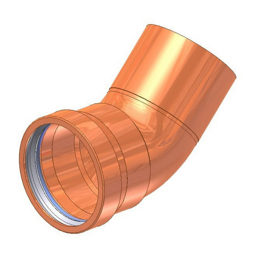 EPC Apollopress® Copper 45 deg Large Diameter Street Elbow, Fitting x Copper, Domestic