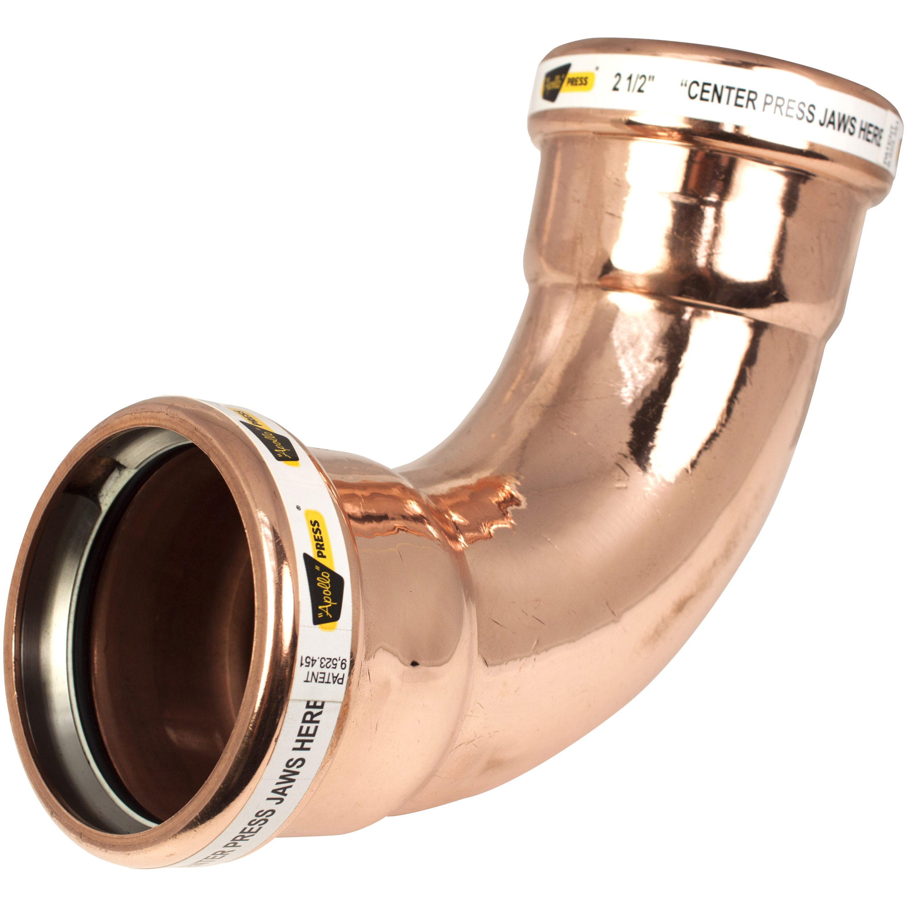 EPC Apollopress® Copper 90 deg Long Turn Large Diameter Elbow, Press, Domestic