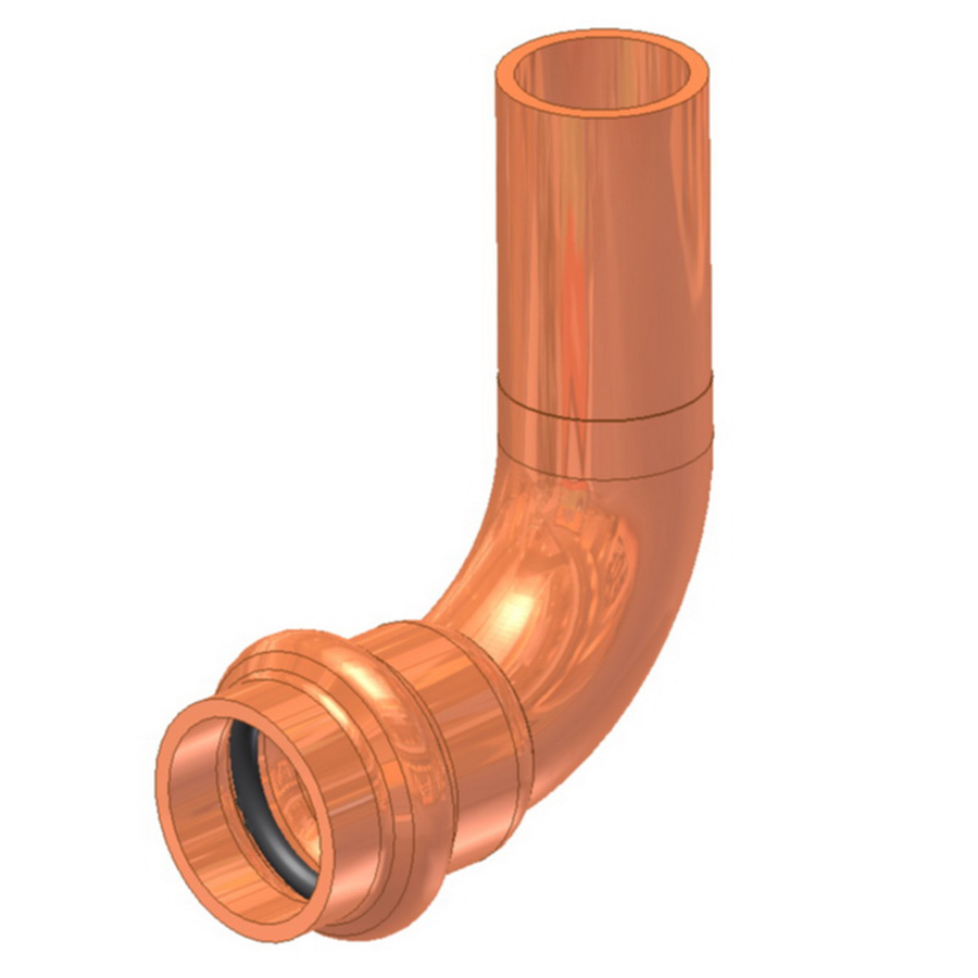 EPC Apollopress® Copper 90 deg Small Diameter Street Elbow, Fitting x Copper, Domestic