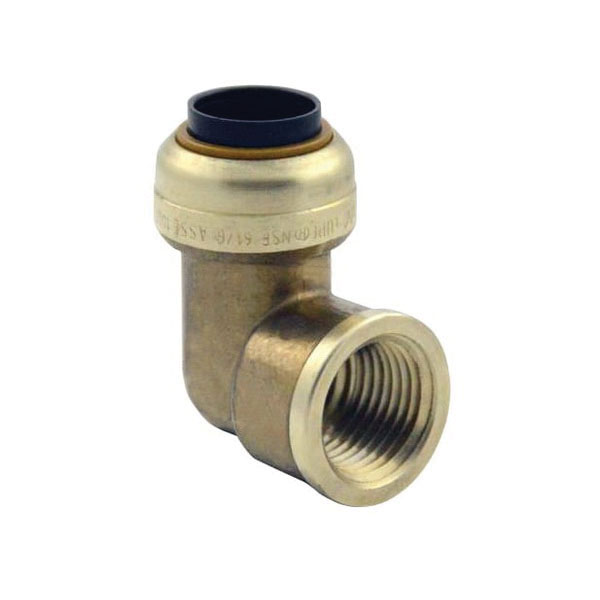 EPC TECTITE™ Brass 90 deg Push Elbow, Copper x FNPT