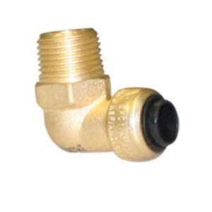 EPC TECTITE™ Brass 90 deg Push Elbow, Copper x MNPT