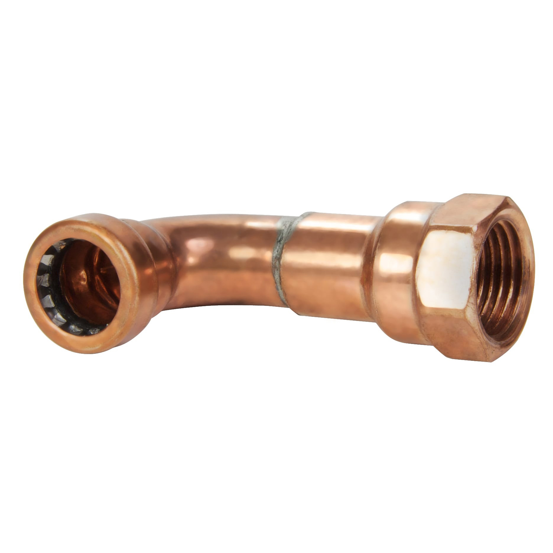 EPC TECTITE™ Copper 90 deg Non-Removable Push Elbow, Copper x FNPT