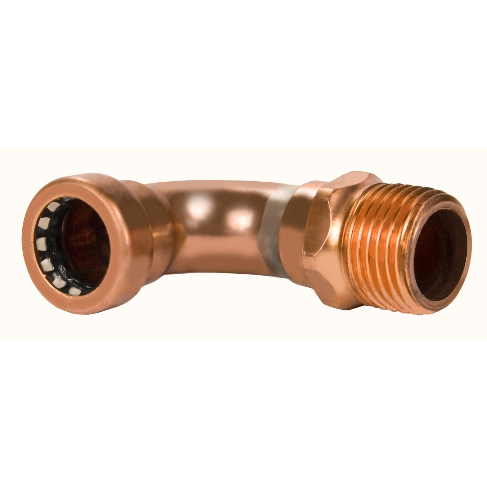 EPC TECTITE™ Copper 90 deg Non-Removable Push Elbow, Copper x MNPT