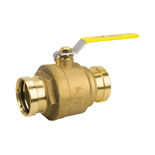 Jomar Valve® Brass 2-Piece Full Port Ball Valve, Press XLC, 200 psi, 250 deg F