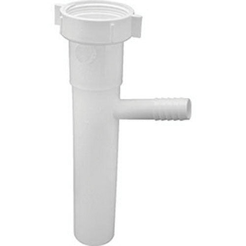 KEENEY #30-8W 1-1/2x 8 WHITE PVC DIRECT CONNECT DISHWASHER TAILPIECE 7/8 OD BRANCH