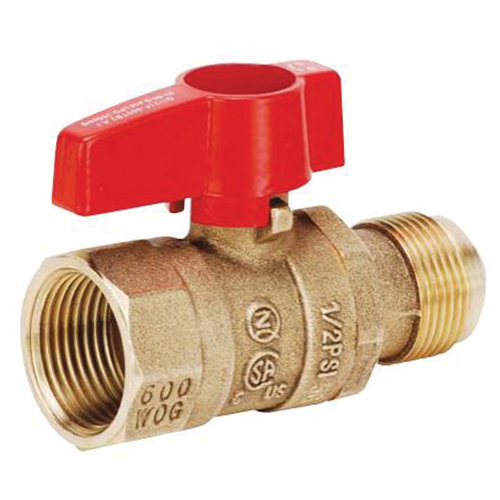 3/4 MATCO 58LGAF4 GAS BALL VLV FIP x 1516 FLARE AGA B.V. *NOT approved for potable water